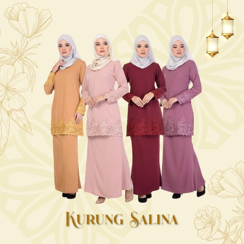 Baju Kurung Lace Moden Salina Ayat Textile
